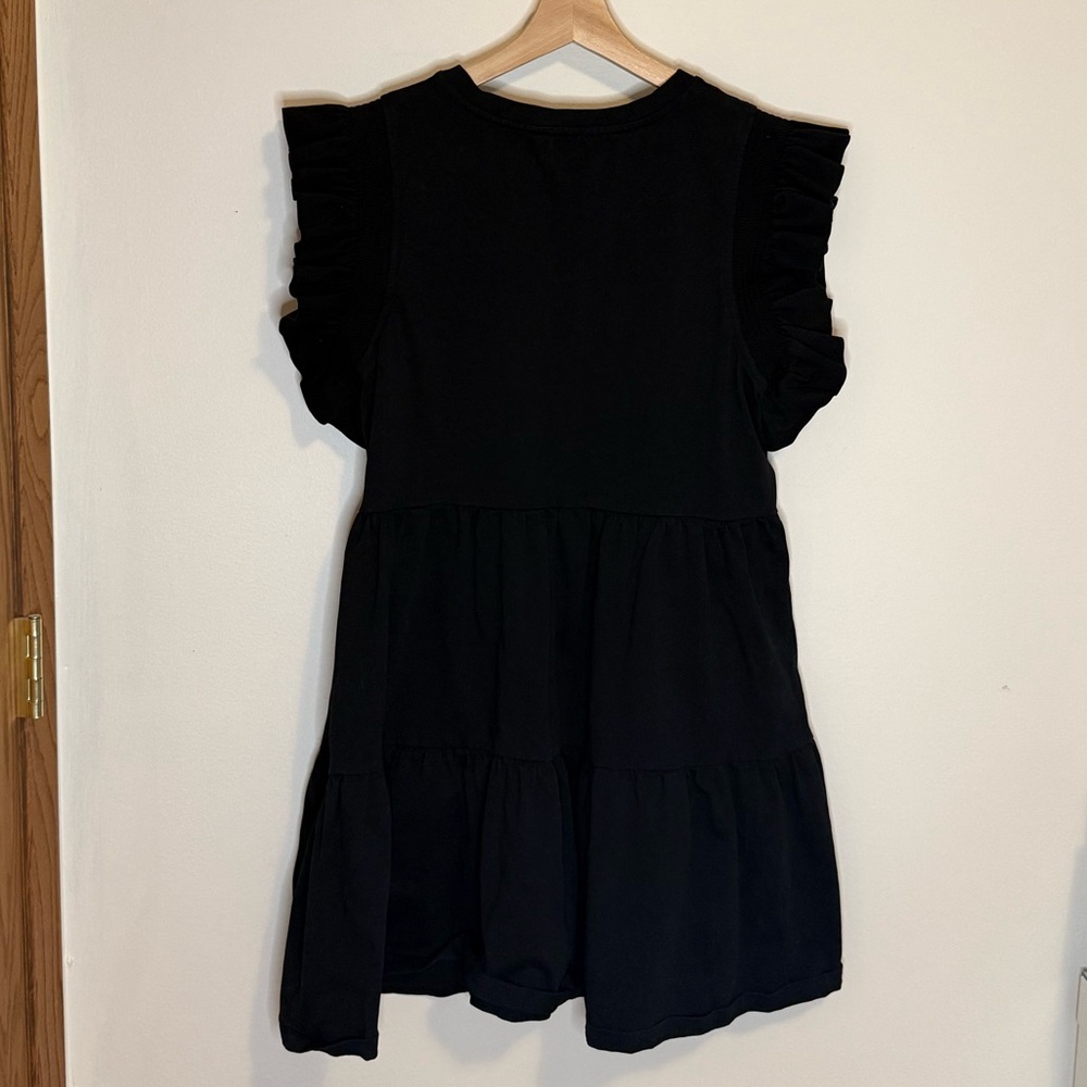 English Factory Black Knit Ruffled Mini Dress - Picture 7 of 12